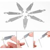 BOBOZHONG Needle Threader, 100 Pieces Stainless Steel Needle Threader, Large-Eye