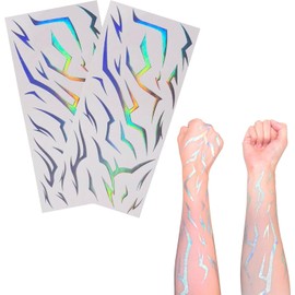 50 tatuajes de marca demoníaca estilo K-pop para decorar fiestas temáticas, 2 hojas de pegatinas de maquillaje Dark Concept, símbolos de cazador místico para cosplay de anime, look de escenar