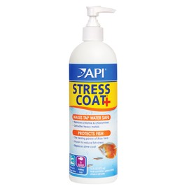 API STRESS COAT Aquarium Water Conditioner 16-Ounce Bottle (85F)