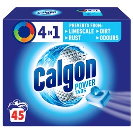 Calgon Powerball Water Softener Tablets, 585g, Limescale Prevention (45 Tablets), Unscented