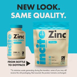 Zinc 40mg - 4+ Month’s Supply - High Strength 120 Tablets - Zinc Supplements Suitable for Vegetarian & Vegans - Maximum Strength Quality Pure Zinc Tablets - Support Immune System - Made in UK