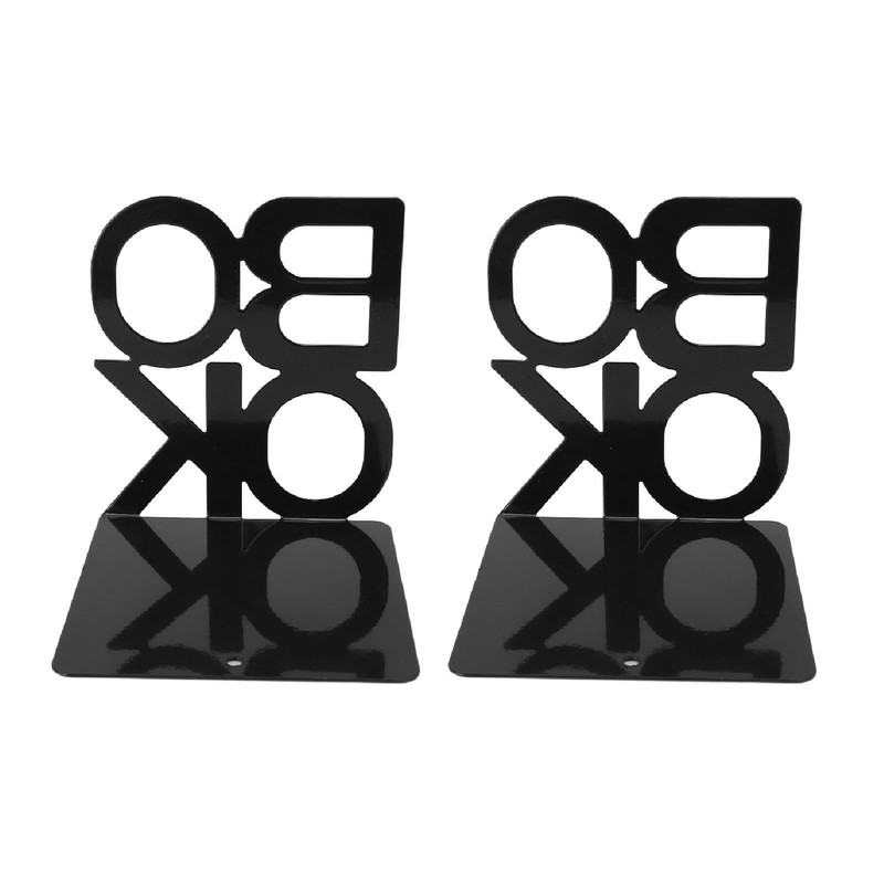 1 Pair Modern Bookend Non Slip Heavy Duty Decorative Book