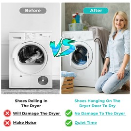 GEEHUA Schuhbeutel Waschmaschine, Schuhwaschbeutel Waschmaschine Sneaker Wäsche Trockennetztasche große Honey Comber Netztaschen mit Reißverschluss und Riemen Trockner Turnschuhe Wäsche