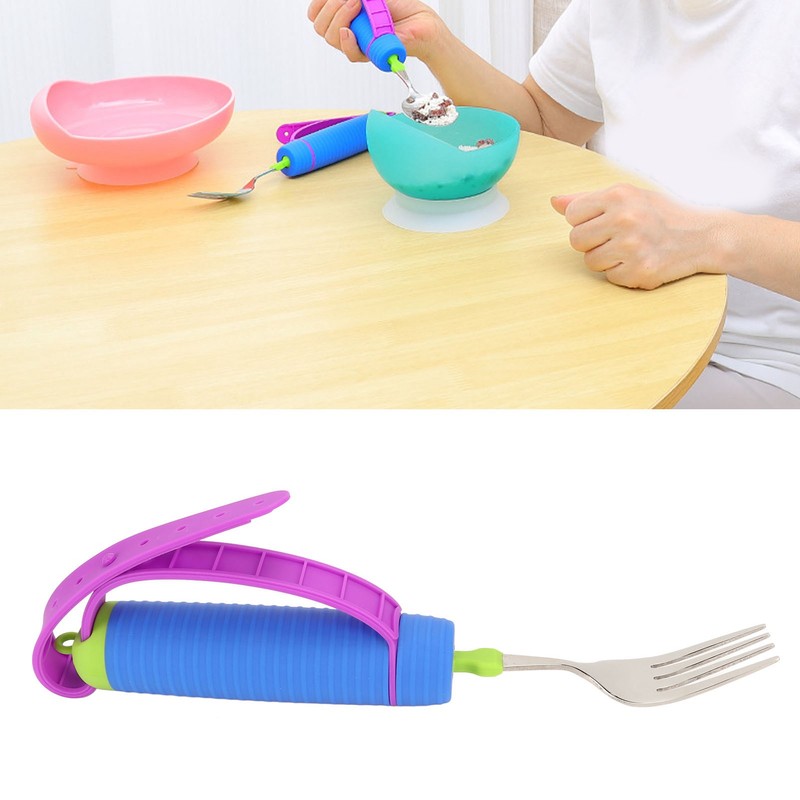 Adaptive Utensil 360 Degree Rotatable Stainless Steel Adjustable Weighted Parkinsons