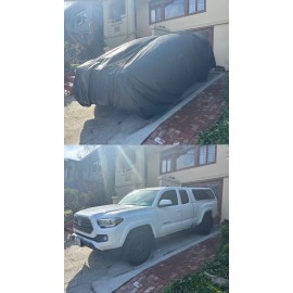 Unbranded disposable plastic car covers - Black