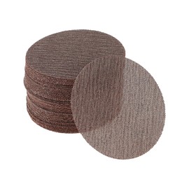 HEROFFIX 50 Pcs 5 Inch Abranet Sanding Mesh Anti-Clog Hook Loop Dust Free Net Sandpaper 80 Grit Brown Aluminum Oxide