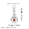 COMTRUDE Robot Medical Alert Keychain Medical Logo Charms Gifts for