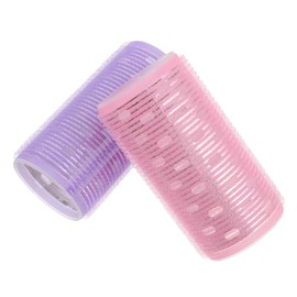 PATKAW Rizadores Flequillo sin Calor, Varillas para Rizar el Cabello Núcleo de Aluminio, Set 2 Piezas Jumbo Rosa y Morado, Herramienta Manual para Peinado Voluminoso en Casa y Salón