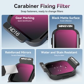 ND Filters Compatible with DJl Flip Fly More Combo RC 2, 6 Pack - Black Diffusion 1/4, CPL, UV, ND16, ND64, ND256, ND Filter Set for FILP Drone Lens Accessories