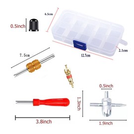 Tokaneit Valve repair tools, tyre valve remover, valve core repair tool, tyre repair kit, tyre repair tool, valve repair tool set, valve remover for car tyres, 33 pieces