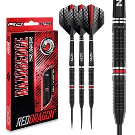 RED DRAGON Razor Edge ZX-95-22 gram Tungsten Professional Darts Set with Flights and Nitrotech Shafts (Stems)