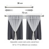 Telescoping Curtain Rod Extends from 36-72 inch, Adjustable Length for