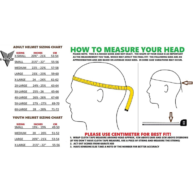 Vega Motorcycle Warrior II Half Helmet with Special Size Adjuster
