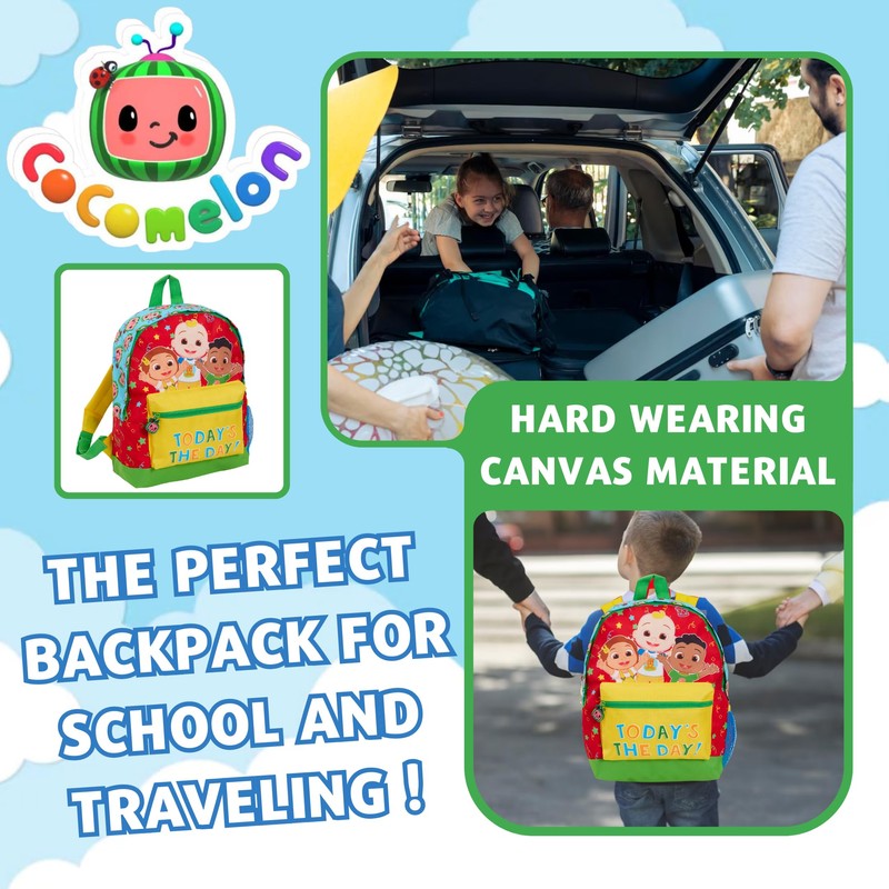 CoComelon Boys Girls Backpack Kids Character JJ Nursery Travel Rucksack