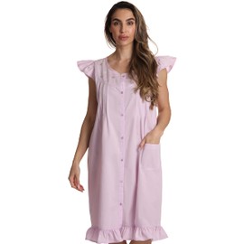 Dreamcrest 100% Cotton Sleeveless Night Gown for Women Cute Floral Summer Sleep Dress, Purple, 3X