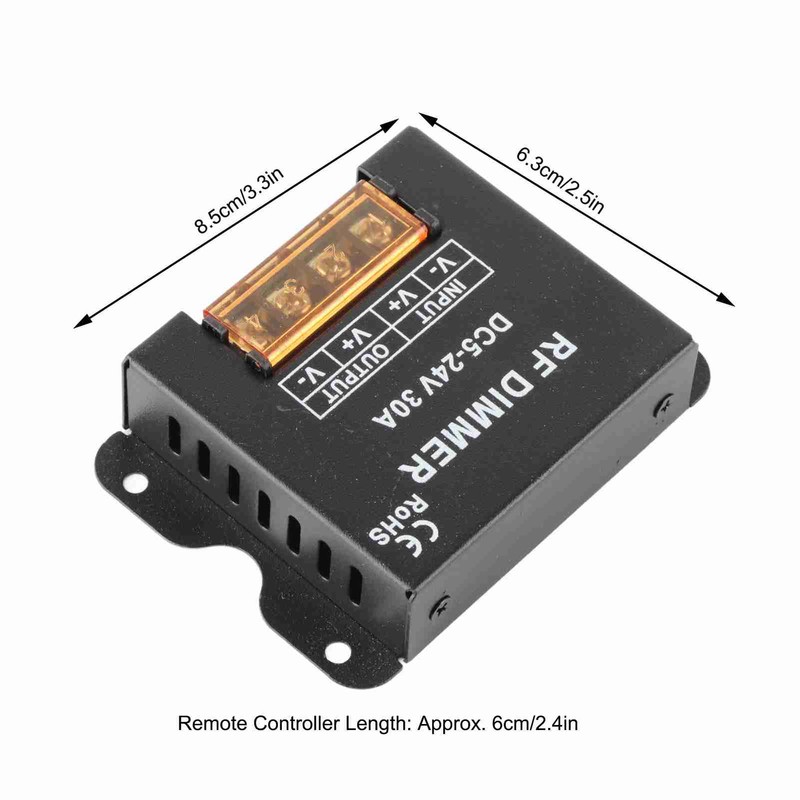 LED Single Color Dimmer Controller 3 Keys RF Large Power