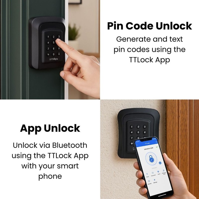 KeyBox Pro Smart Lock Box for Keys – Large Outdoor