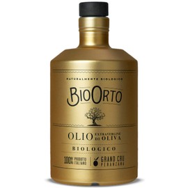BioOrto Organic Italian "Peranzana" Grand Cru Extra Virgin Olive Oil (500ml/16.9oz) Monovarietal, First Cold Pressed EVOO from Puglia, Italy Non-GMO, Paleo, Vegan, and Keto
