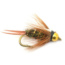 The Fly Fishing Place Bead Head Prince Nymph Fly Fishing Flies - Set of 6 Flies Hook Size 12