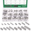 Keadic Key Stock Assortment Set, 140Pcs 304 Stainless Steel, 16