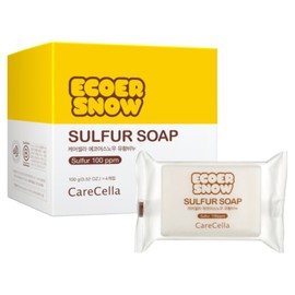 지쿱 케어셀라 에코어스노우 유황비누, 100g, 12개입 Zicoop CareCella Eco Snow Sulfur Soap, 100g, 12 pieces, 100g × 2개입