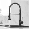 OWOFAN Modern Single Handle Spring Kitchen Faucet with Pull Down