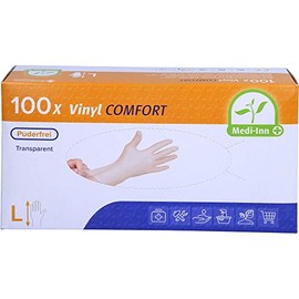 Disposable Vinyl Gloves Powder-Free L Pack of 100