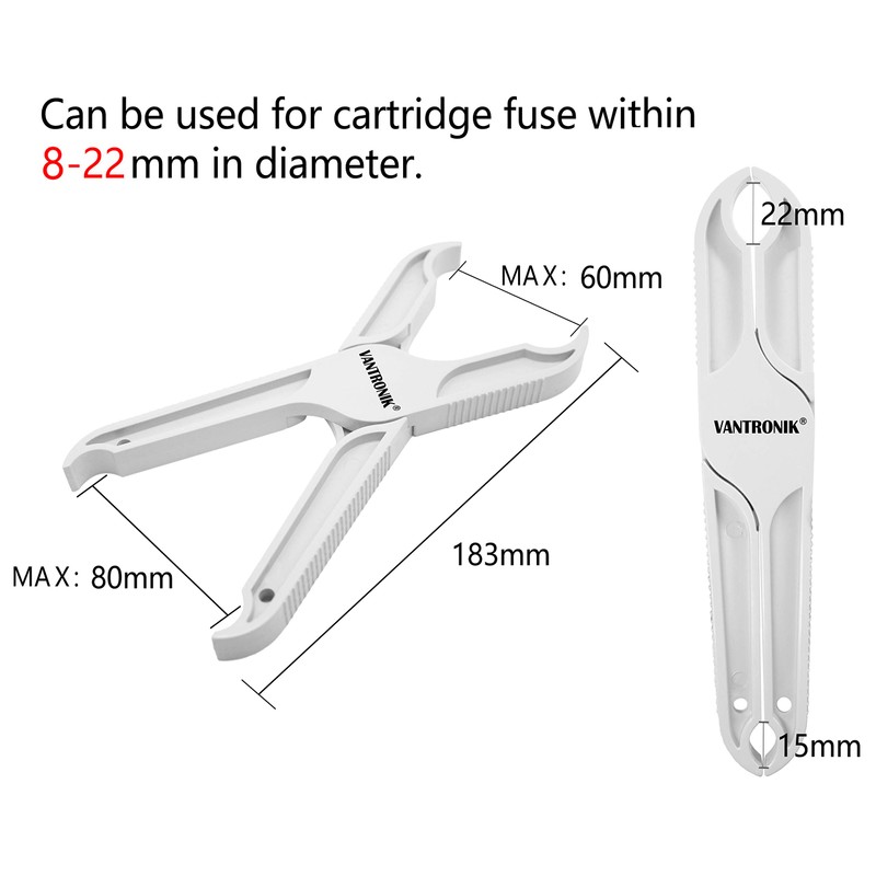VANTRONIK Fuse Puller Tool for Large and Medium Cylindrical Fuse