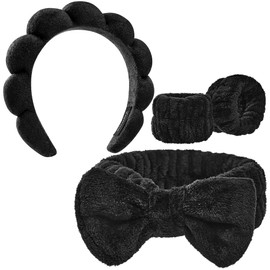 Ztomine Headbands for Women - Spa Headband and Wristband Set - Headband for Washing Face,Facial Mask,Makeup and Skin Care,Gifts for Women and Teen Girl Gifts Trendy Stuff