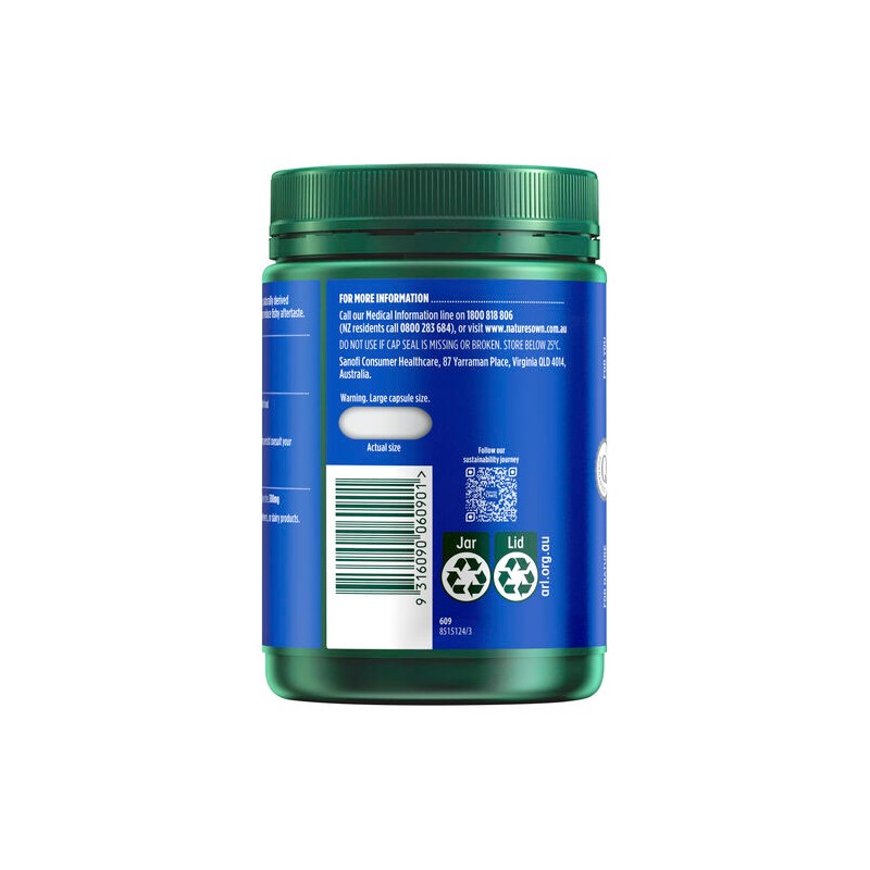 Nature's Own Odourless Fish Oil 1000Mg 400 Capsules