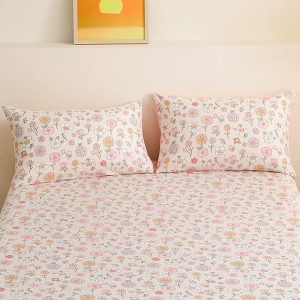 Mateju Floral print Pillowcases, Soft Breathable Fade Resistant Microfibre Pillowcases