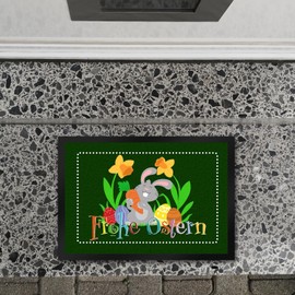 speecheese Merry Easter with Cute Easter Bunny Doormat in 35 x 50 cm as a Beautiful Spring or Easter Decoration for Home and Garden to Wish Everyone a Happy Easter Party