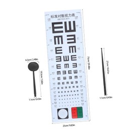 FRCOLOR Vision Testing Eye Chart Break Eye Chart for Adults Boys and Girls Portable Vision Testing Equipment Home