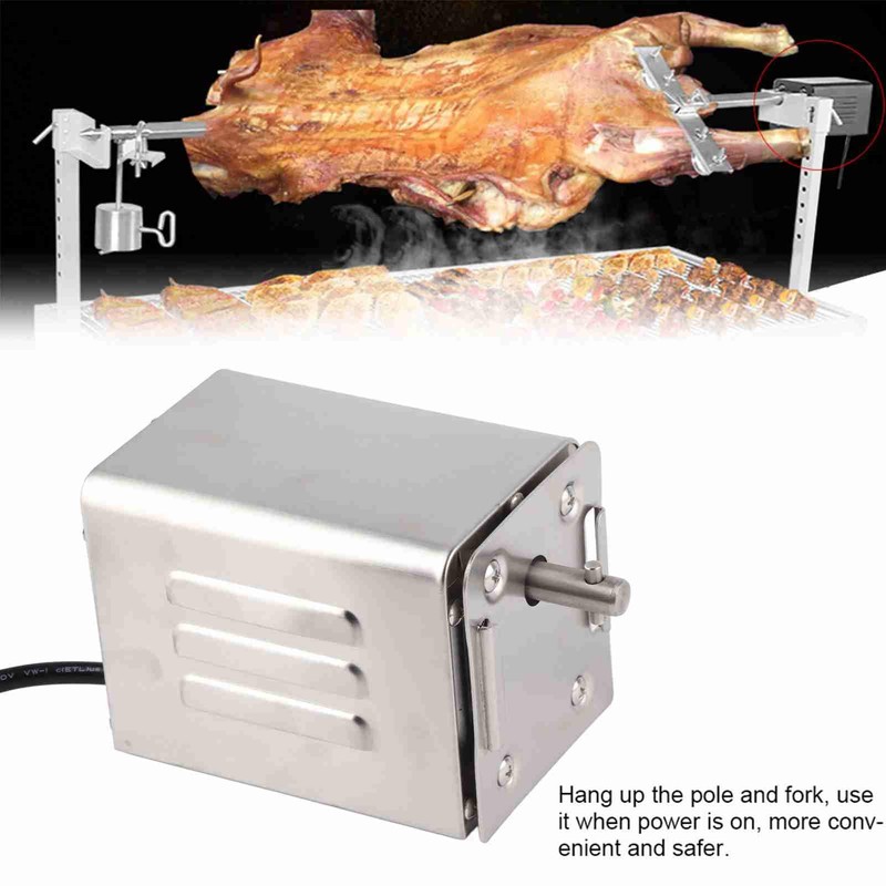 GLOGLOW Barbecue Motor, Stainless Steel BBQ Rotisserie Motor Electric Roaster