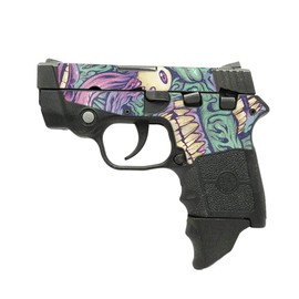 MightySkins Glossy Glitter Skin Compatible with Smith & Wesson M&P Bodyguard 380 (Green or No Laser) - Eyes and Teeth | Protective, Durable High-Gloss Glitter Finish | Easy to Apply | Made in The USA