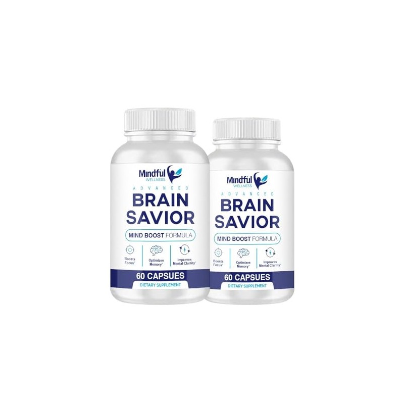 nutradash (2 Pack) Brain Savior Capsules - Brain Savior Mind