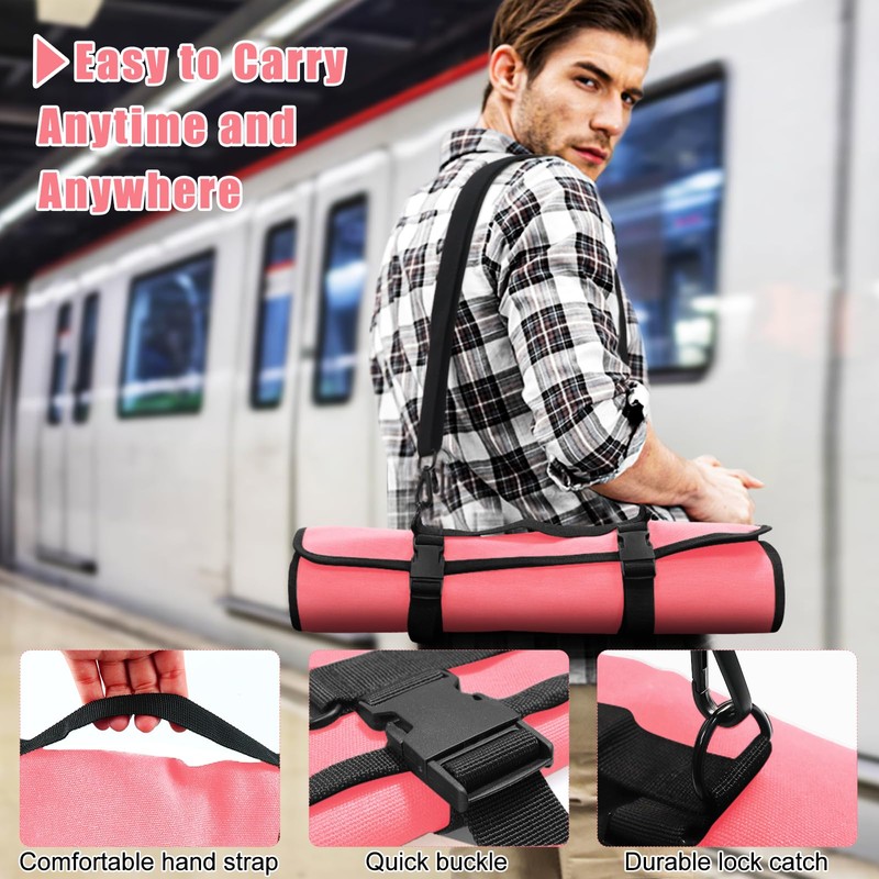 QIQU Pink Chef Knife Bag With 10 Slots Cutlery Knives