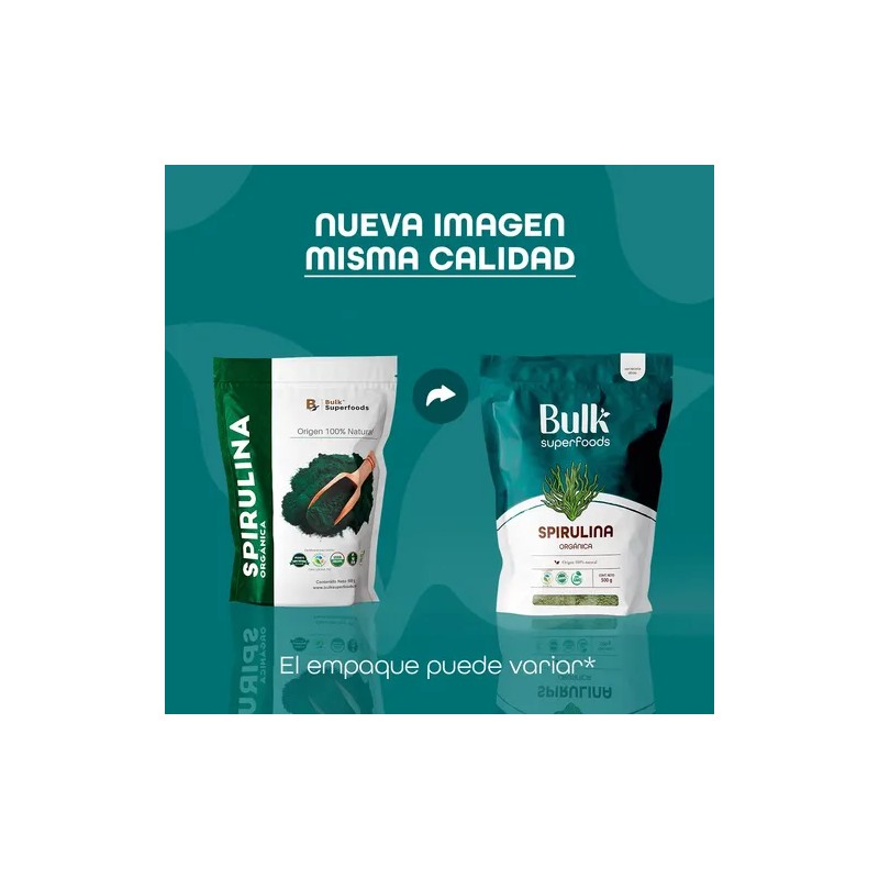 Spirulina Orgánica En Polvo 500g Natural Premium Espirulina