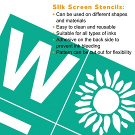 BOOLOOEN Silk Screen Printing Stencil, Reusable Silk Screen Stencils Welcome Craft Stencils Mesh Transfers Adhesive Stencil for Painting on Wood/Chalkboard/Wall/T-Shirt 8.5 * 11inch