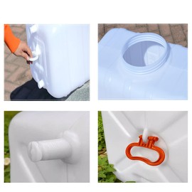 SXKJDM Large Plastic Water Storage Tanks Emergency Water Storage 50L/80L/110L/200L Camping & Hiking Water Storage Water Container Multifunctional Water Tank(Size:50L/13.2gallon)