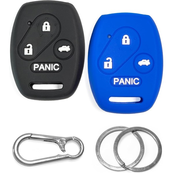 2-Pack Click&Fit Silicone Key Fob Covers Compatible with Honda Accord