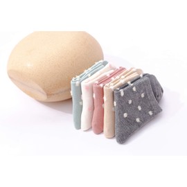 Gwenvenni Calcetines para niñas grandes y pequeños calcetines de algodón de corte bajo para niños pequeños, Dots, 1-3 Años