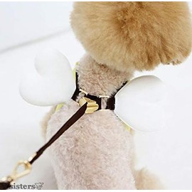 WSISTERS Double Sisters Dog Harness, With Wings, Honeybee Harness, For Going Out, Walks, Pet Supplies, Cute, Popular, Small Dogs, Spring, Summer, Autumn, Winter, Stylish, Design, Genuine Product,