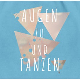 Shirtracer - Gym Bag Backpack - Festival & Concert - Eyes Up and Dance Techno Gift, 5 Light Blue, Unit size