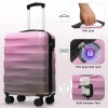 Unbranded 20" Carry-on Luggage with Cup Holder Lightweight Glossy Hardshell