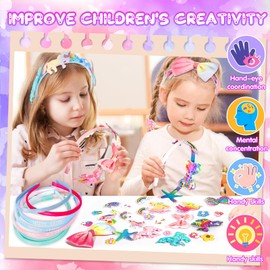 RDDAIPE Pack of 8 Headbands Craft Girls Headband Craft Set Children from 6-12 Years, Unicorn Hair Accessories Crafts Girls, DIY Creative Set Headband Craft Set for Girls Gifts Birthday Christmas
