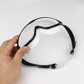 SWAUSWAUK Kids Swimming Goggles - Childrens Swimming Goggles Girls Boys 4-12 Years Larger Lens & Anti Fog (Black & White1)