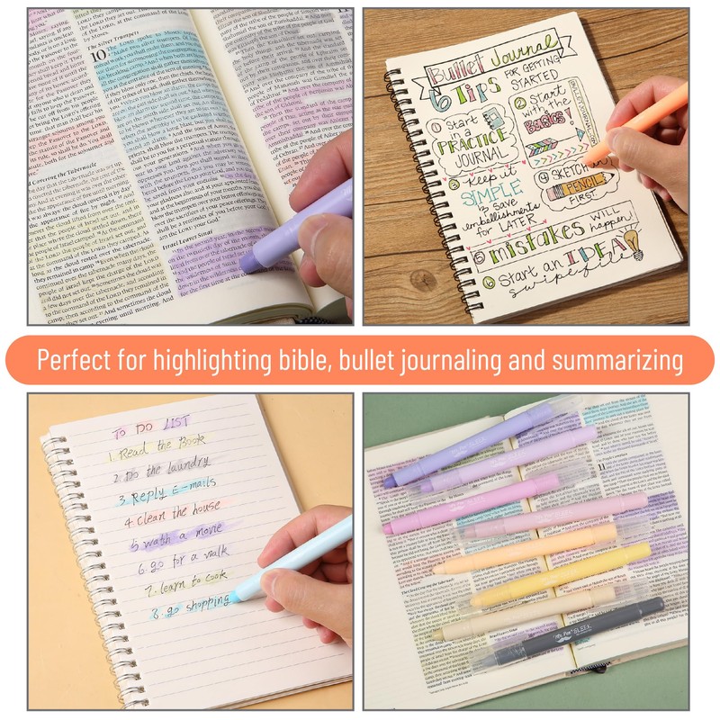 Mr. Pen- Gel Highlighters, 14 Pack, Ethereal Pastel Colors, Bible