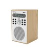 Azatom Foxton DAB/DAB+ Digital FM Radio/Alarm Clock/Wood Effect/Headphone socket/Mains powered (Oak)