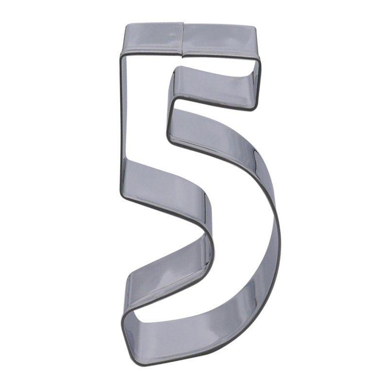 Number 5 Cookie Cutter – Sharp & Safe Stainless Steel